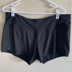Lululemon Run Times short, black, Sz 12